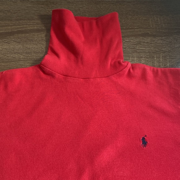 Vintage 90’s Womens Large Red Polo Ralph Lauren Turtle Neck EUC - Picture 8 of 8